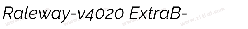 Raleway-v4020 ExtraB字体转换